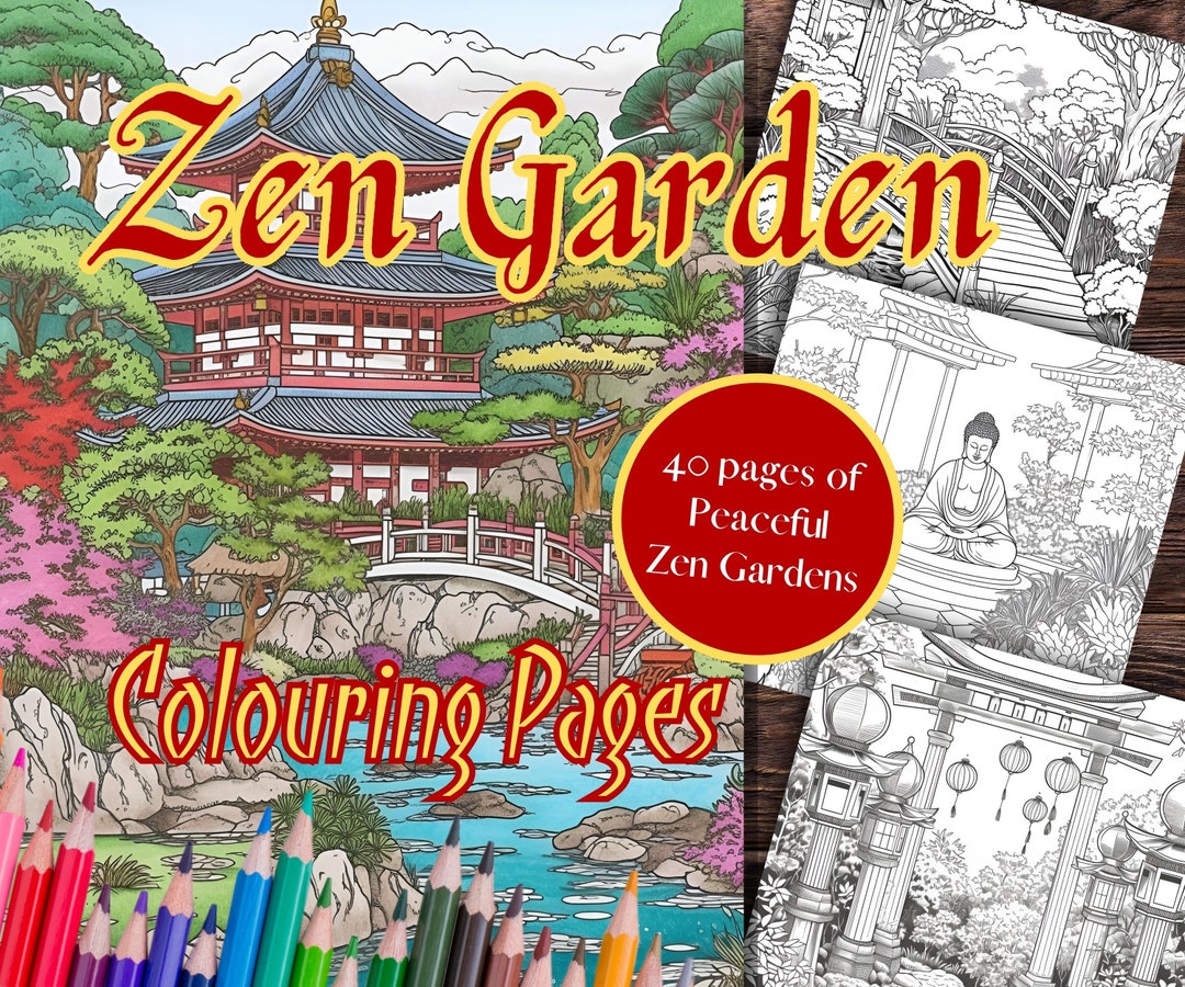 Zen Garden Adult Coloring Book - A2Z Science & Learning Toy Store