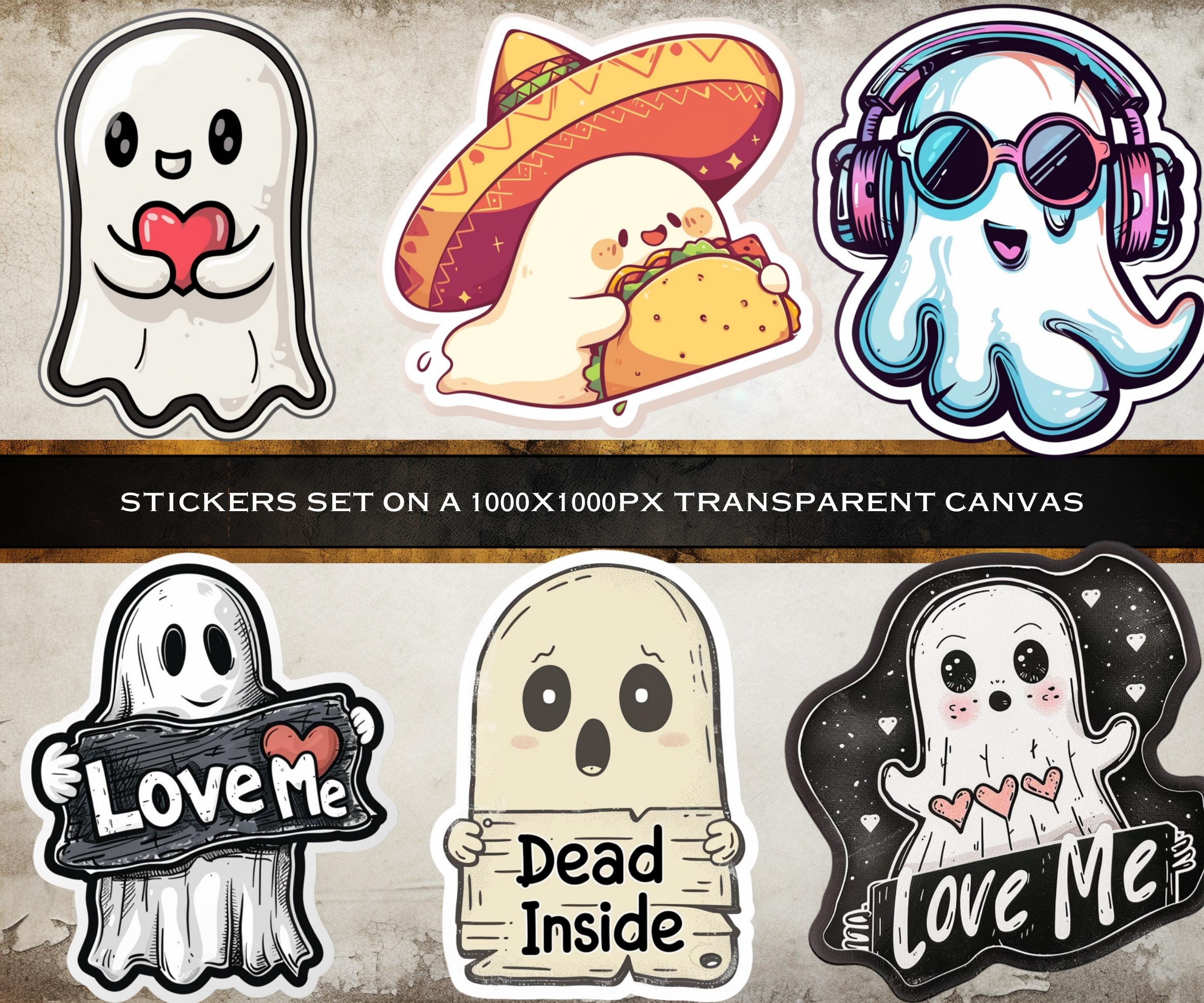 Ghost Sticker Pack, 65 Cute Ghost Digital Stickers, Ghost Stickers ...