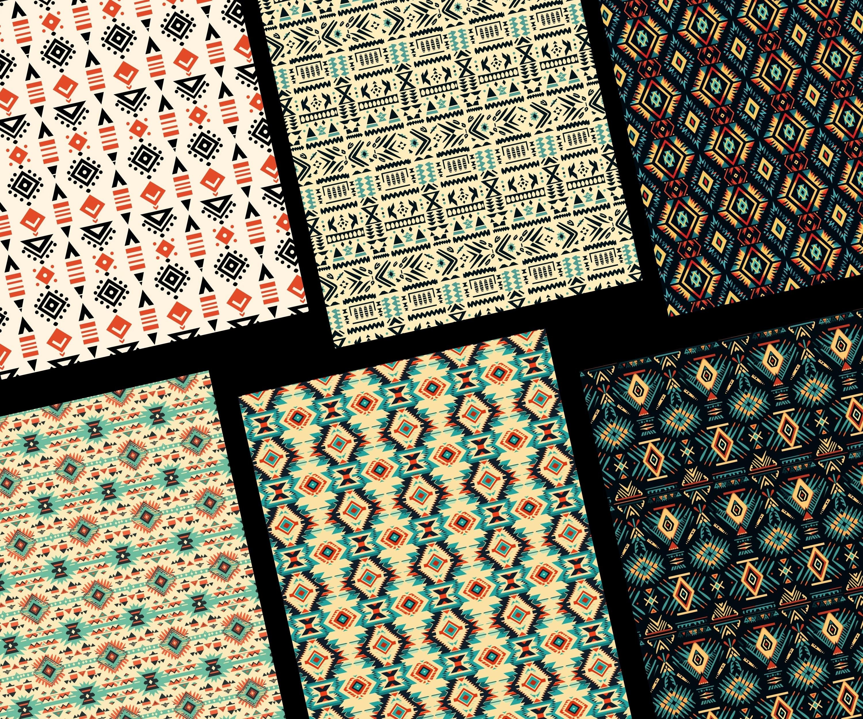 Aspen Rustic Aztec Aztec Patterns, 20 Rustic Aztec Seamless Digital Papers, Instant ...