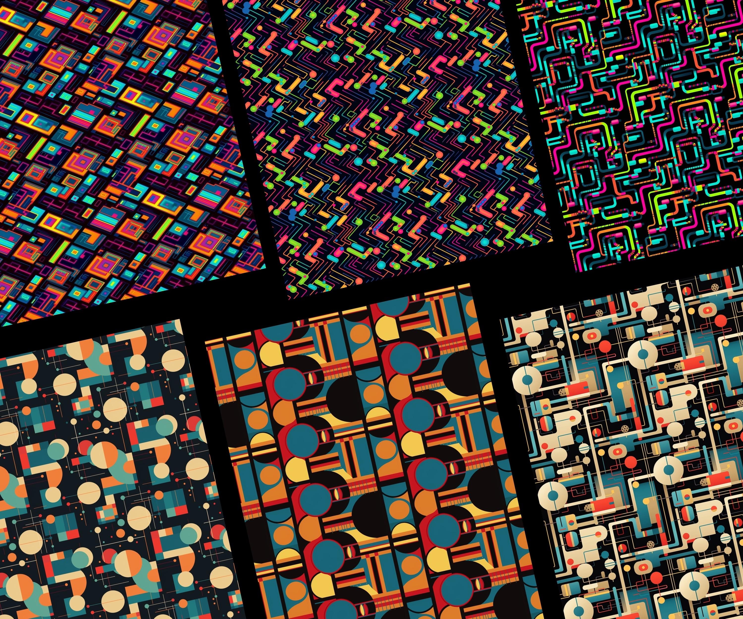 Retro Arcade Patterns, 20 Seamless Digital Papers, Classic Arcade ...