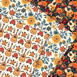 Spanish Seamless Patterns, 24 Spain Themed Digital Papers, Espanola ...