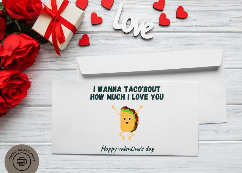 Valentine's Day Card for Taco Lovers image 1