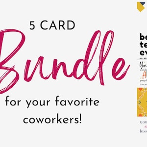 5 Thank You Cards for your favorite Coworkers Unlimited Digital or Print image 1