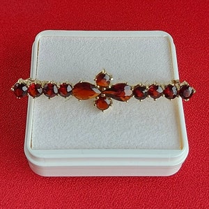 Garnet Gold Brooch Bohemian Garnet Gold 333 Garnet