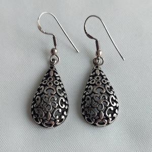 Silver Earrings Hanging Earrings Silver 925 Vintage