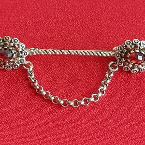 Brooch garnet silver 835 garnet jewelry vintage