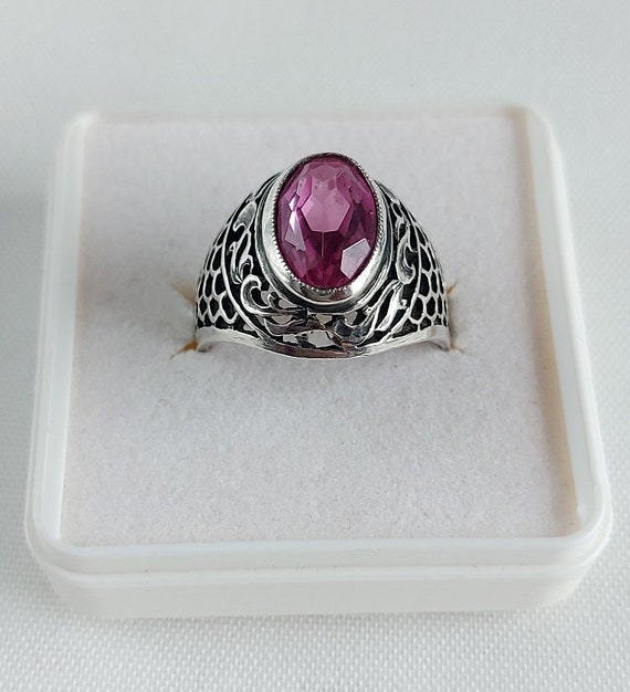 Ring Silver Silver Ring Vintage USSR Silver 916 - image 2