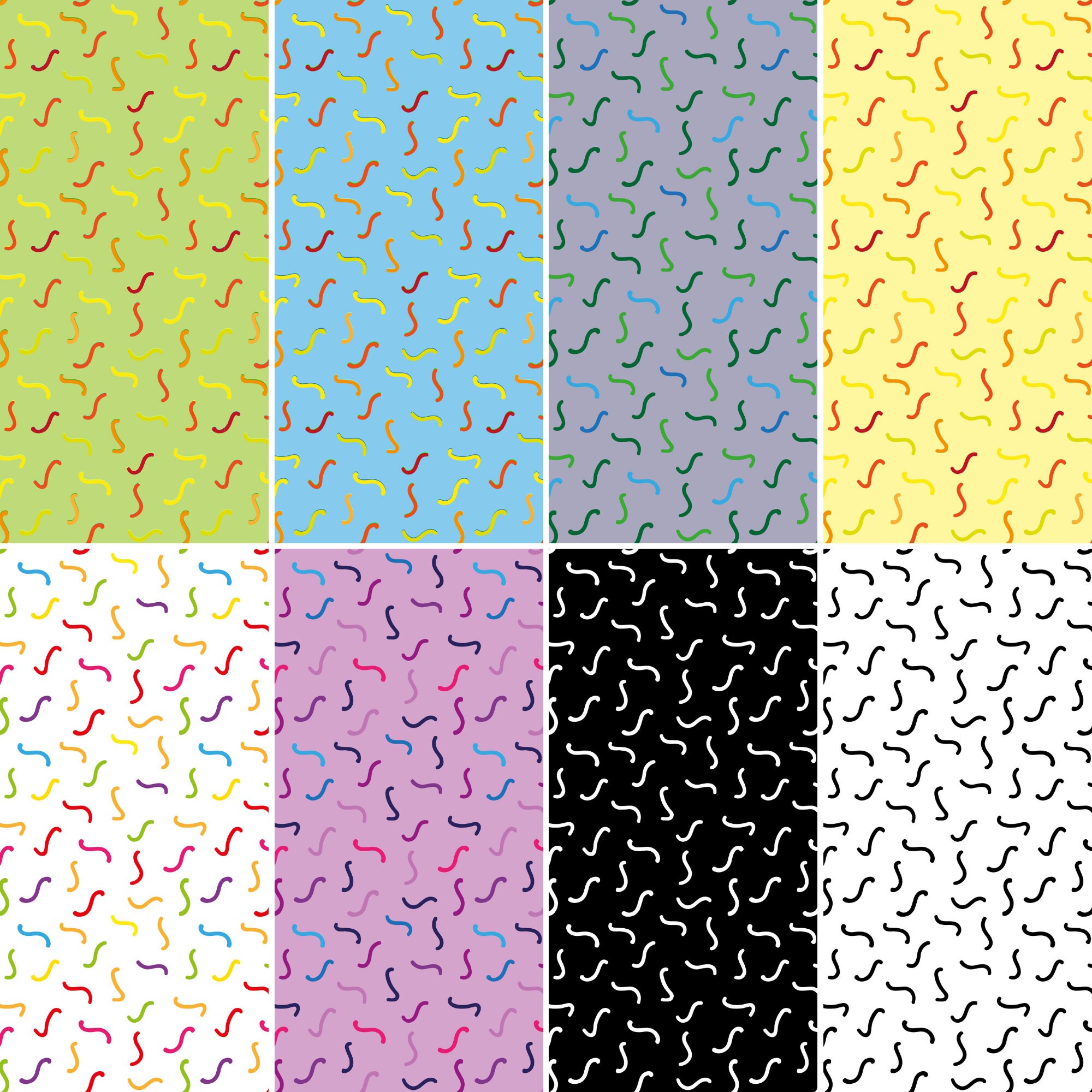 Memphis Background Digital Papers Memphis Confetti Scrapbook Paper ...