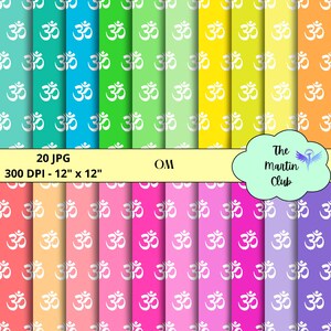 Om Symbol Background Digital Papers Om Symbol Scrapbook Pattern - Digital Download - Personal & Commercial Use