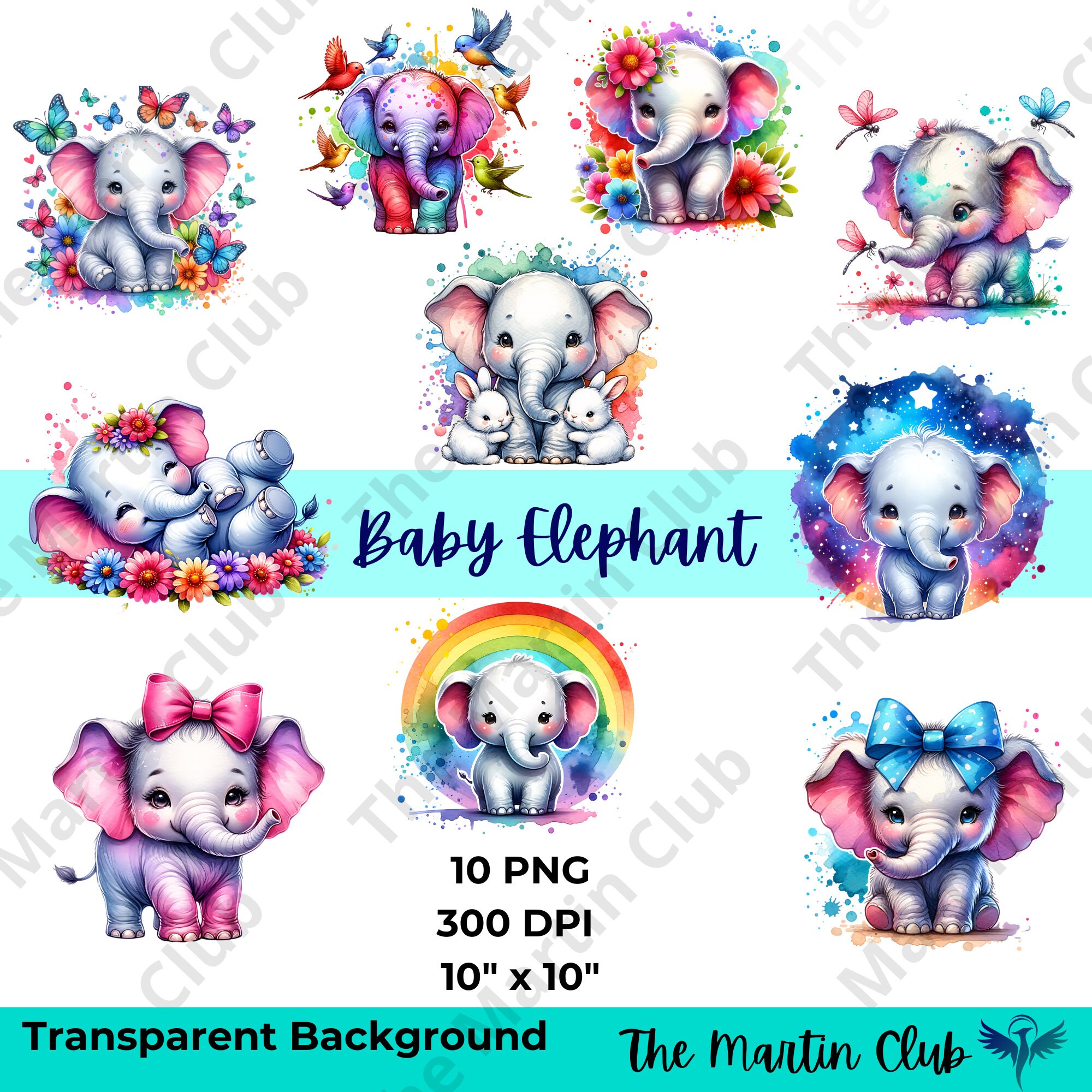 Baby Elephant Clip Art Sweet Baby Elephant PNG Transparent Background