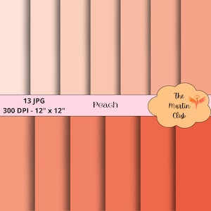 Peach Solids Background Digital Papers Pink Peach Solid Scrapbook Paper Pattern Texture Digital Download- Personal and Commercial Use
