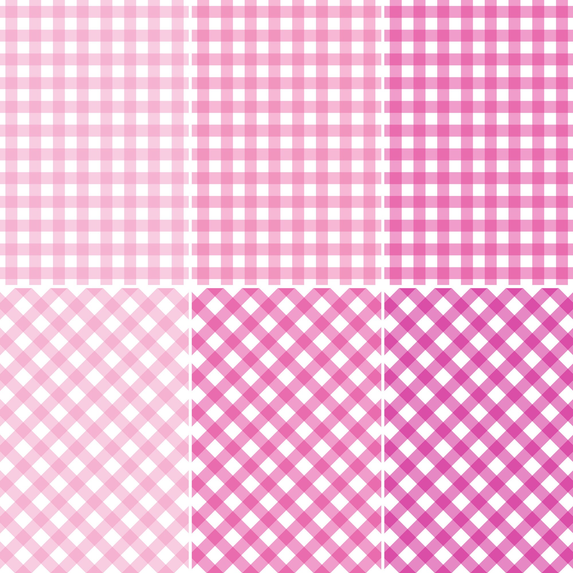 Pink Gingham Background Digital Papers Pink Gingham Digital Scrapbook