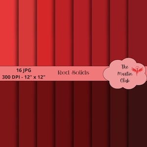 Red Solids Background Digital Papers Red Solid Scrapbook Paper Pattern Texture - Digital Download - Personal and Commercial Use