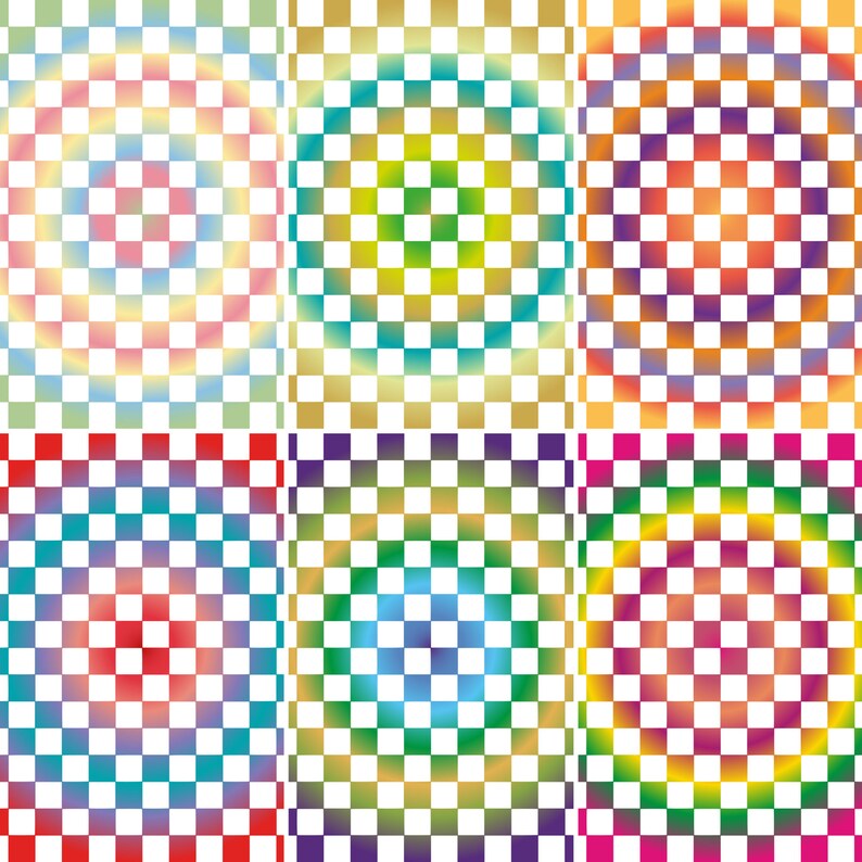 Gradient Checkered Background Rainbow Checks Digital Papers Checkers ...