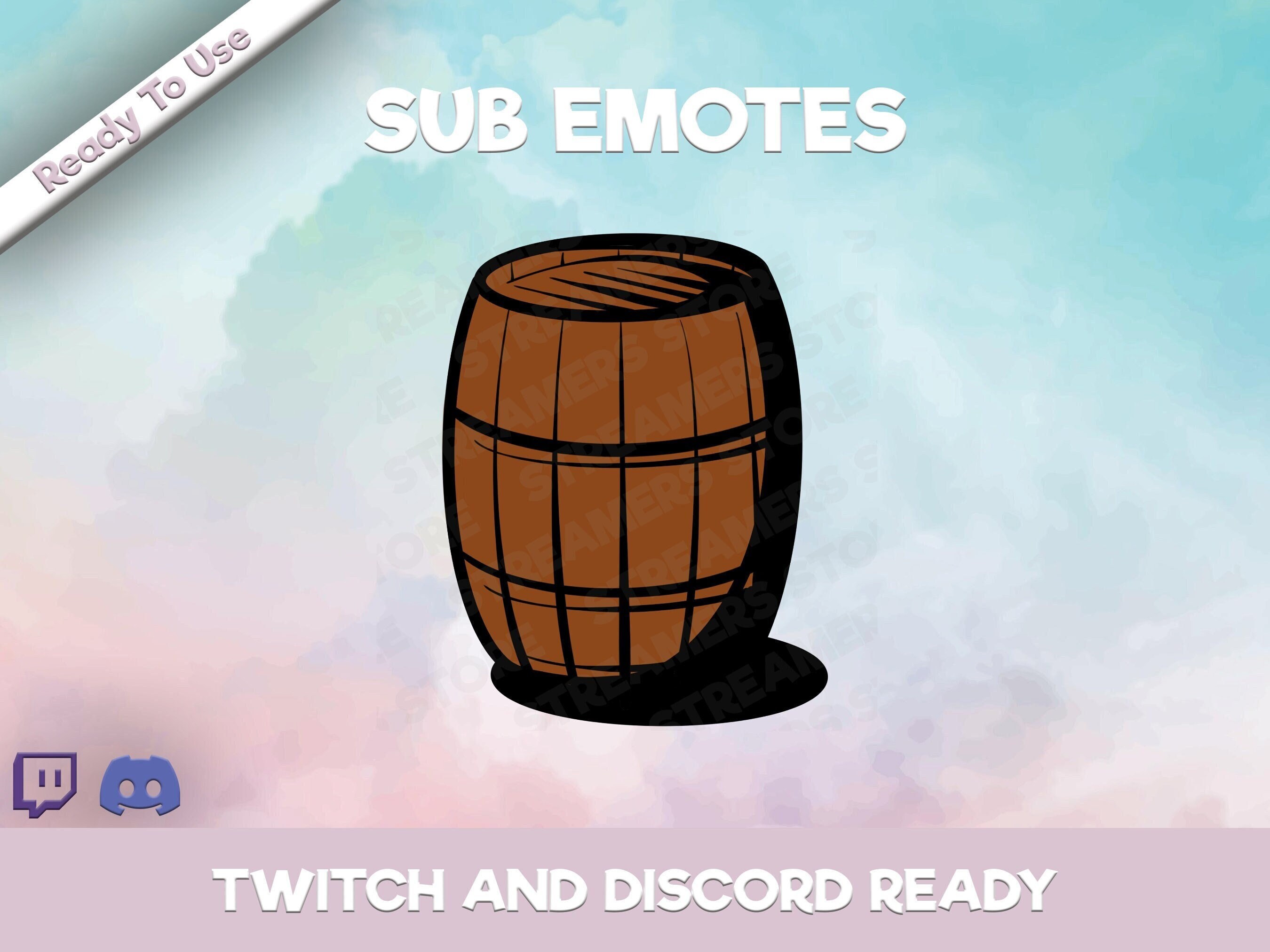 Barrel Emote Sea of Thieves Twitch Emote Youtube Emote Discord Emote