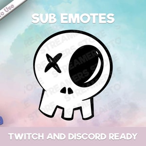 Skull Emote - Twitch Emote - YouTube Emote - Discord Emote - Streamer Emote - Community Emote