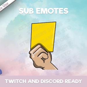 FIFA Cartellino Giallo Emote - FIFA Twitch Emote - YouTube Emote - Discord Emote -Streamer Emote - Community Emote