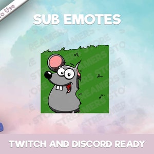 Animated Rat Emote - Bush Rat Twitch Emote - YouTube Emote - Discord Emote -Streamer Emote - Community Emote