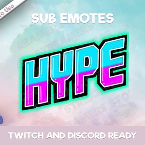 Hype Emote - Twitch Emote - YouTube Emote - Discord Emote - Streamer Emote - Community Emote
