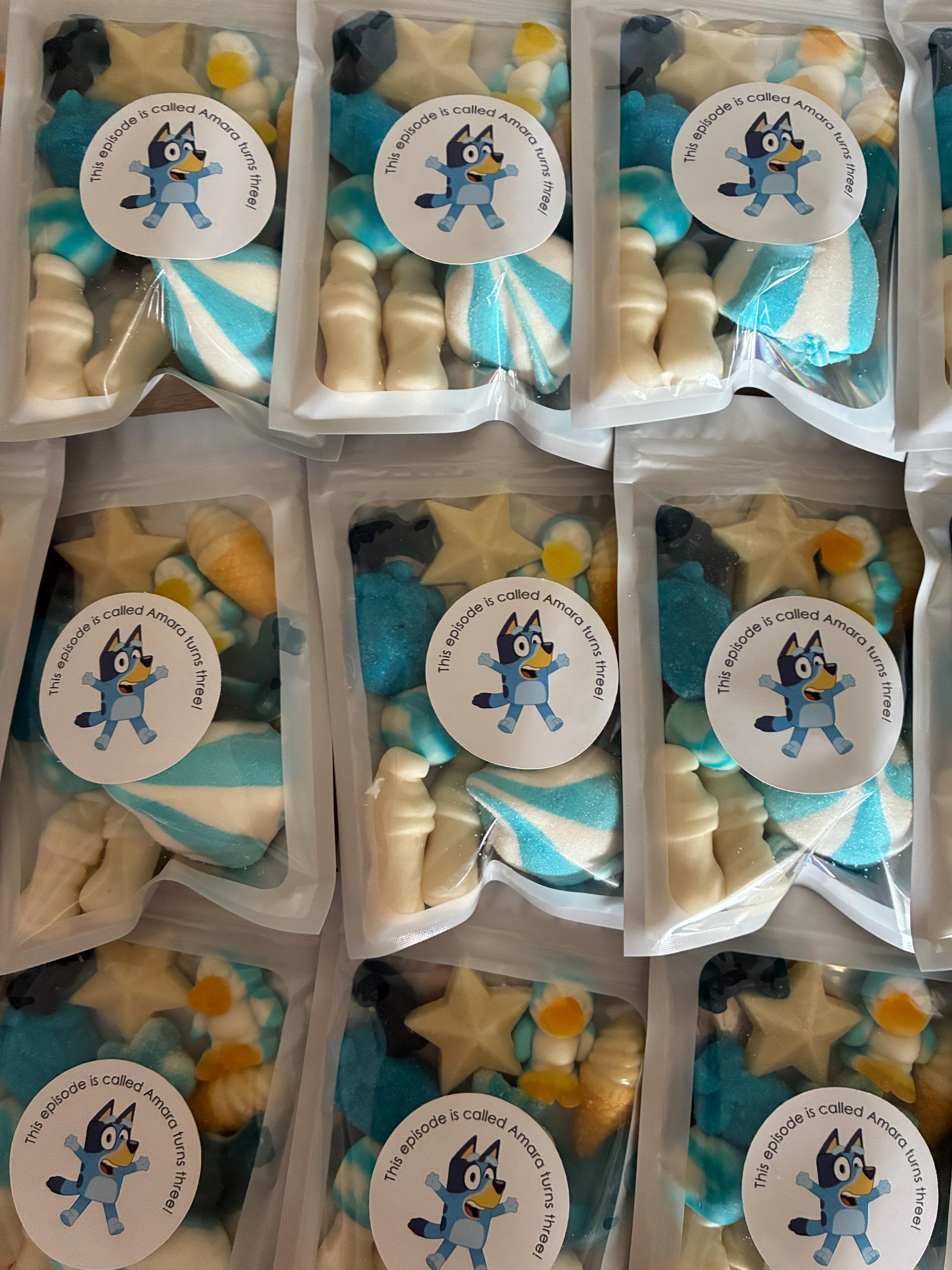 Personalised Bluey Theme Birthday Assorted Gummy Candies / Chocolate ...
