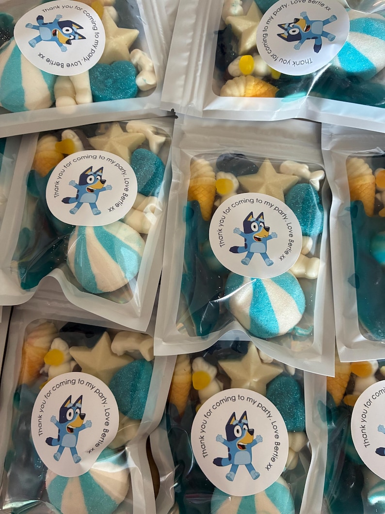 Personalised Bluey Theme Birthday Assorted Gummy Candies / Chocolate ...