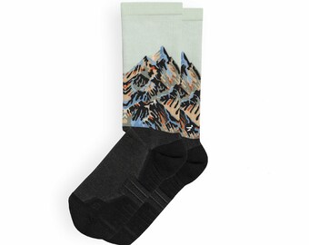 Abstract mountains socks - fun crew socks for men and women