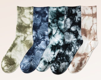 Tie dye socks for women, fun colorful crew socks for men, cozy fun socks gifts | Unisex