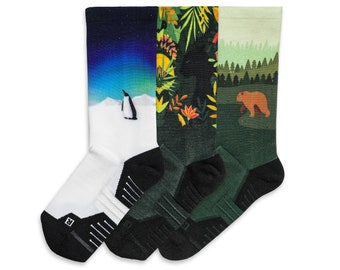 Cute animals pack of novelty socks for men and women - 3 pairs