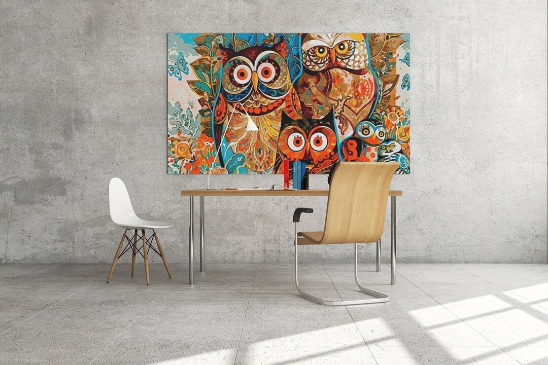 Owls Paint by Number Animals Paint by Number for Adult DIY Acrylic