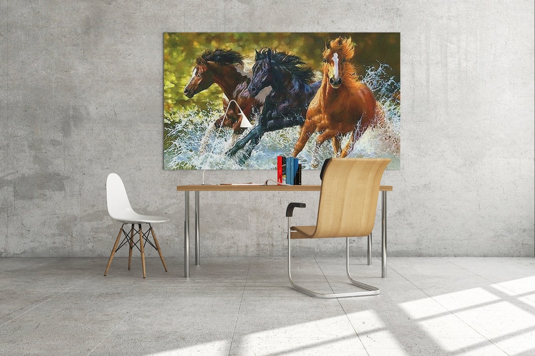 Three Horses Paint by Number Animals Paint by Number for Adult DIY