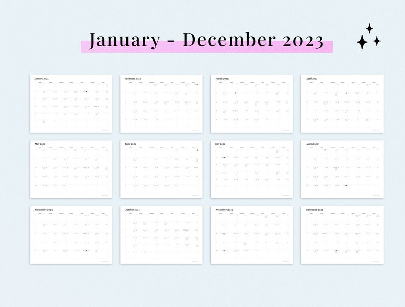 2023-calendar-printable-astrological-monthly-calendar-etsy-uk