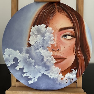 Original oilcolor painting Head in the Clouds