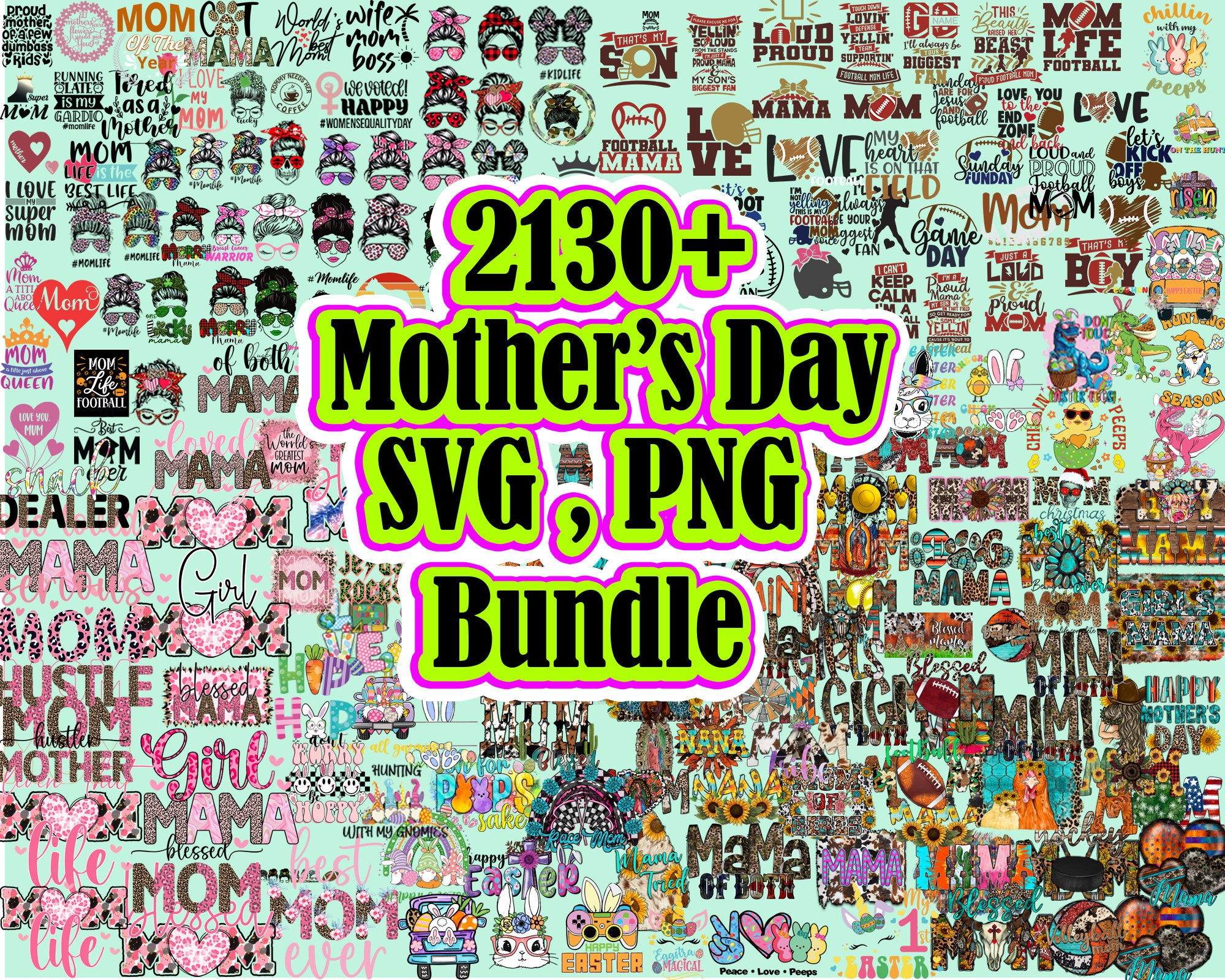 Mother's Day Bundle Png2130 Mother's Day Png Etsy España