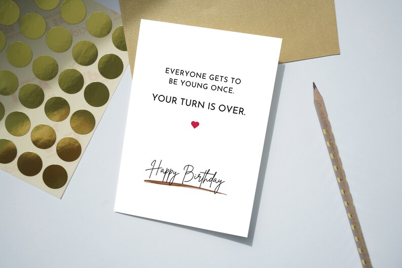 Printable Humorous Birthday Card, Funny Birthday Card, DIY Birthday ...