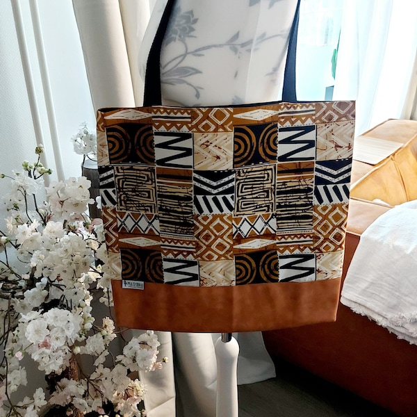 Handmade African Print Tote Bag | Beach Bag | Shopping Bag