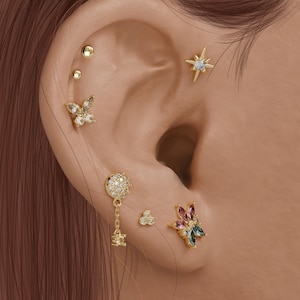 14K Gold 3.00 mm Ball Screw Back Earring