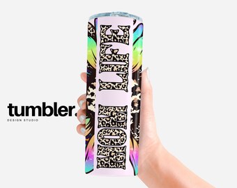 20 OZ Iridescent Leopard Nana Life Sublimation Skinny Tumbler Design ...