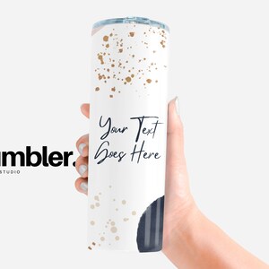 Personalized Floral Tumbler, Add your own text or name, Sublimation Tumbler, Floral Design 20oz Skinny Tumbler Wraps PNG Sublimation Designs