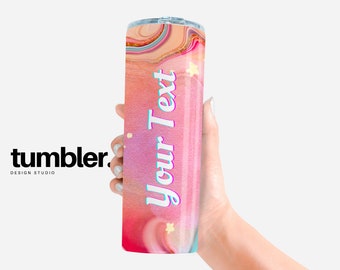 Personalized Tumbler for Women, Pink & Gold Marble Tumbler Wrap Sublimation Designs Template, PNG Tumbler Gift Prints Her, Digital Download