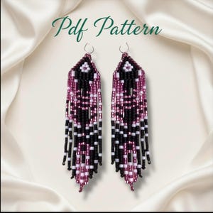 Padrões de brincos com miçangas - Padrão de brincos com miçangas: franjas no estilo nativo americano (download em PDF)