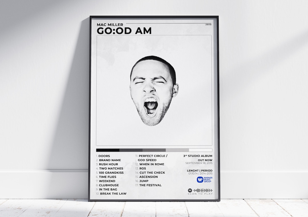 Mac Miller Album Poster Poster Cover Album Good AM Mac Etsy