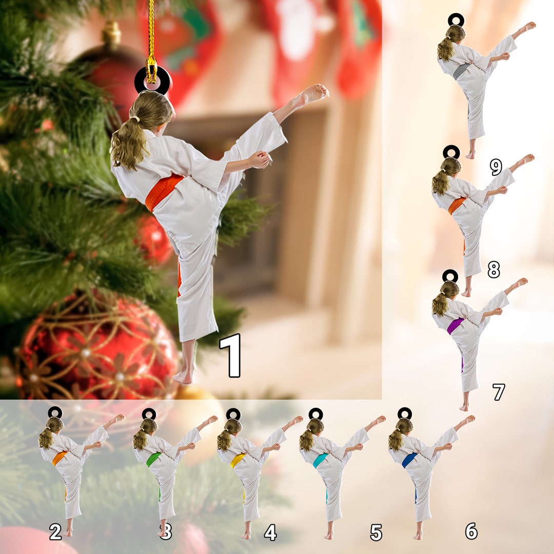 Custom Martial Arts Ornament 2023 Karate Acrylic 2D Flat Etsy