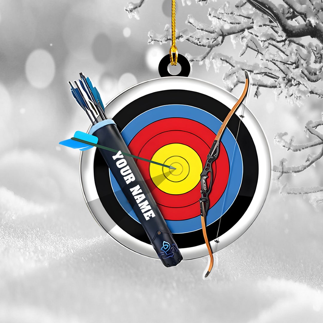 Custom Archery Ornaments Archer Christmas Acrylic 2D Shape Etsy