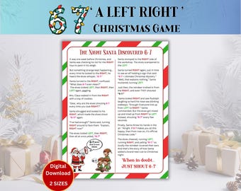 Six Seven Kerstmis Links Rechts Spel, geef het geschenk door Rechts Links Kerstmis, geef het prijs door Spel voor kinderen, feestfeestje leuk!