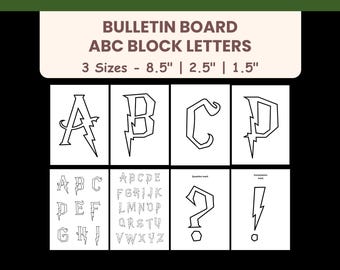 Large Printable Letters and Numbers | Bulletin Board Letters | Digital ...