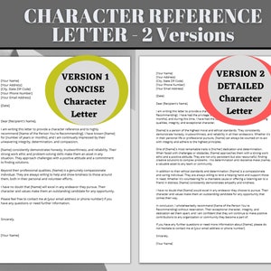 Carta de referencia de carácter, carta de recomendación, plantilla de carta editable, adecuada para múltiples situaciones, descarga, edita e imprime.