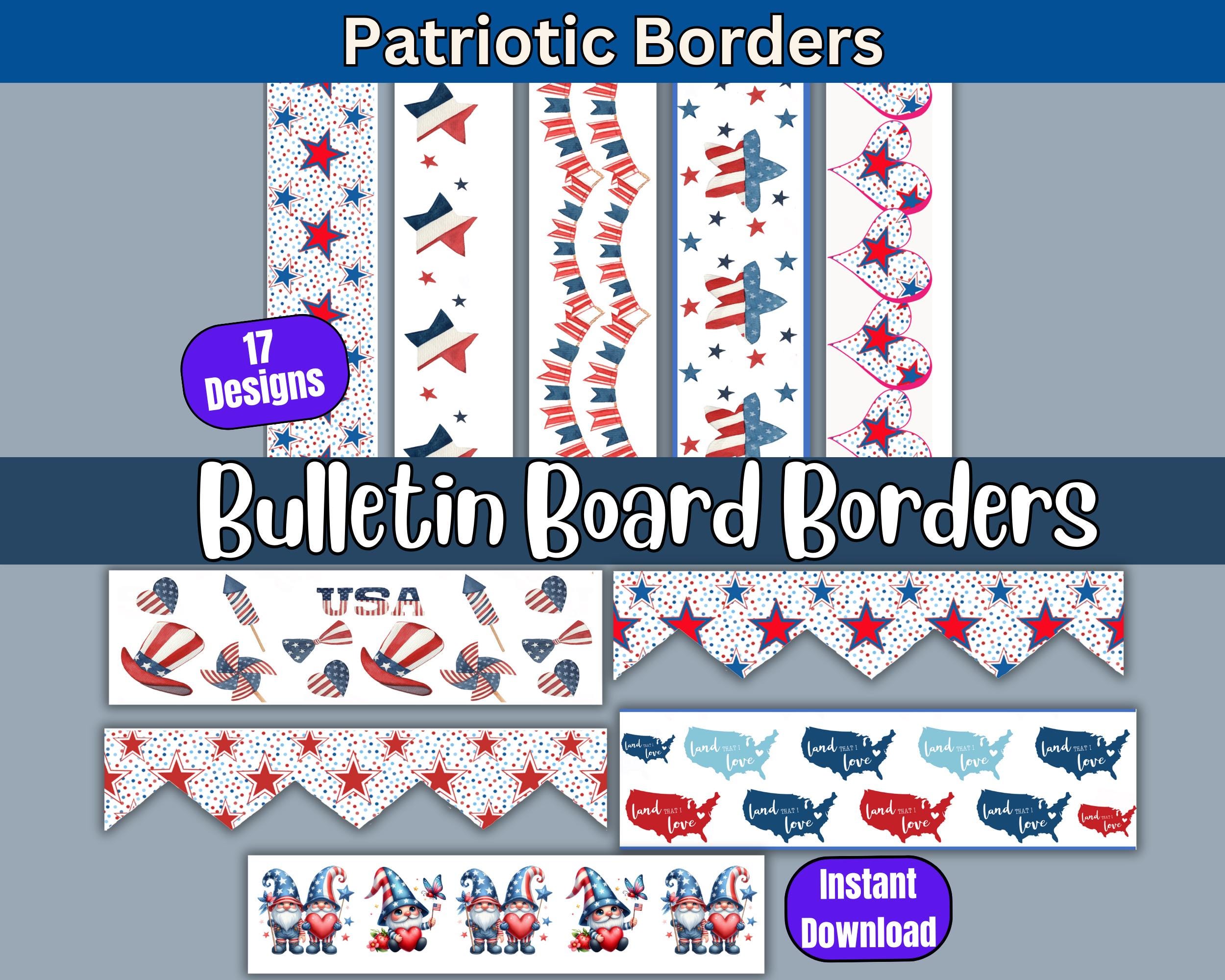 Bulletin Board Borders for Patriotic Celebrations Election Day ...