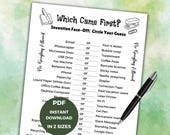 Which Came First Trivia Game, Team Building Game, Office Party Game, Senior Games, Nursing Home Activities, Retirement Party, Trivia Night