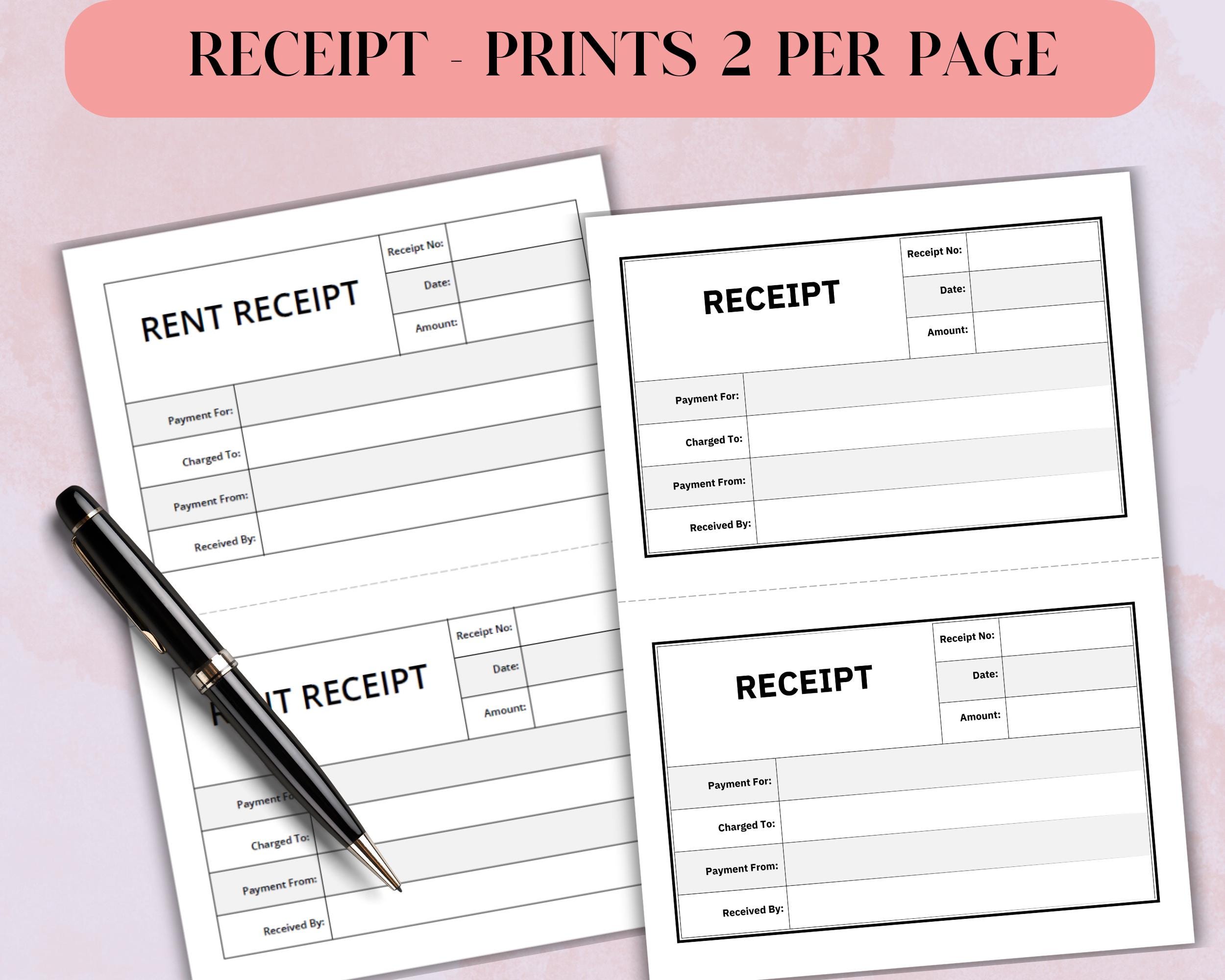Receipt Template, A Printable Receipt That Has Many Uses: Rent Receipt ...