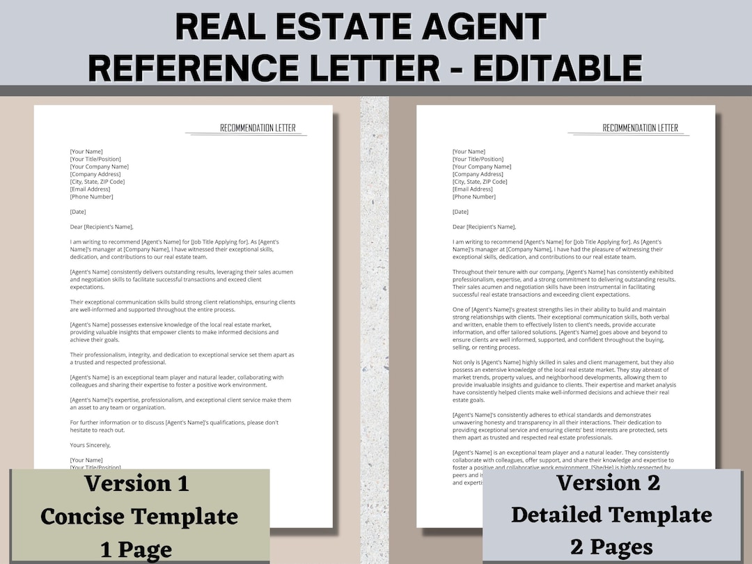 Real Estate Agent Letter, Capture the Character & Skill